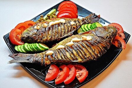 Gebackener Fisch mit Gemüse